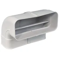 Airtec - Flachkanal 222x89mm, Lüftungsbogen 90° senkrecht, Muffe beidseitig