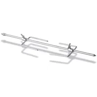 Thüros Drehspieß mit 2 Fleischklammern Edelstahl silber