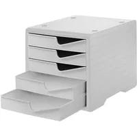Styro Schubladenbox styroswingbox grau 275-8430.881, DIN C4 mit 5