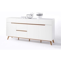 MCA Furniture MCA Sideboard Cervo Lack Weiß, Braun Weiß