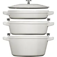 Staub Cocotte Kochtopfset 3-tlg. weiß