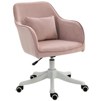 Homcom Bürostuhl Samt rosa