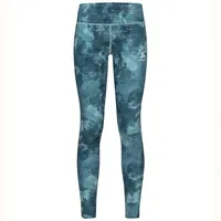 Odlo Tights Zeroweight Print Reflective blue wing teal, XS
