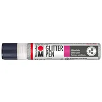 Marabu Künstlerfarbe + Bastelfarbe, Glitterliner silber, 25 ml
