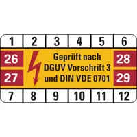 Wagner-sicherheit Prüfplakette 50 x 25 mm Folie selbstklebend