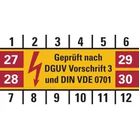 Wagner-sicherheit Prüfplakette 50 x 25 mm Folie selbstklebend