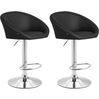 CLP 2er Set Barhocker Miami V2 Kunstleder schwarz