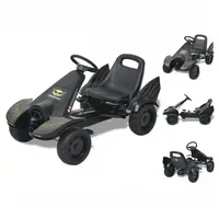 VidaXL Pedal Go-Kart mit verstellbarem Sitz Schwarz