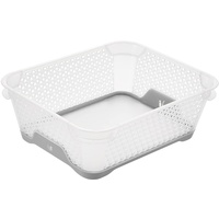 KEEEPER Stapelkörbchen grau B/H/L: ca. 16x7x20 cm Weiß und