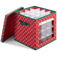 Navaris Aufbewahrungsbox für Weihnachtskugeln - Sortierbox für Christbaumkugeln -