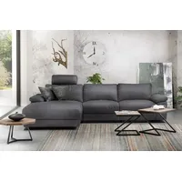KAWOLA Sofa LOLA Ecksofa XL Stoff grau mit motorischer