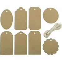 Artoz Geschenkanhänger braun Hangtag Set Recycling 16 St.