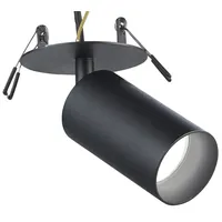 Luminea Schwenkbarer Alu-Wand- & Deckenspot, GU10-Fassung, 1-flammig, schwarz
