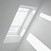 VELUX Plissee Uni Weiß 1016 Faltstore, CK04 1016SWL Weiß,Schiene