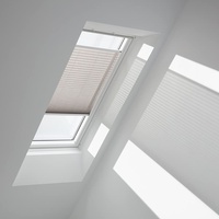 VELUX Plissee Silbergrau 1284, FK04 1284SWL Silbergrau,Schiene weiß