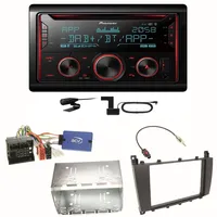 Pioneer FH-S820DAB DAB+ USB Einbauset für Mercedes C-Klasse W203