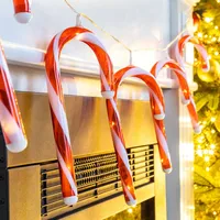 Spetebo LED Lichterkette mit 10 Zuckerstangen - 180 cm