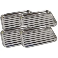 Buri Grillschale 35 x 24 cm Edelstahl weiß