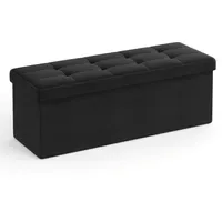 Songmics Sitzbank Truhenbank Schwarz 38 x 110 x 38