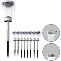 NÄVE Solarleuchte Edelstahl 9x9 cm 8er Set silber
