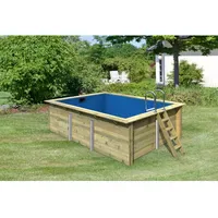 Karibu Rechteckiger Pool 350 x 440 cm inkl. Zubehör