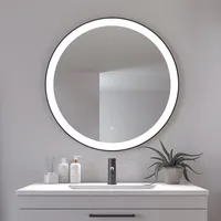 Loevschall Badspiegel »Libra«, (1 St.), IP44, warmweiß, silberfarben