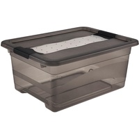 KEEEPER Aufbewahrungsbox Kristallbox Cornelia, 12 Liter, crystal-grey (12 l,