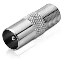 Conecto Antennen-Adapter, F-Buchse auf IEC-Koax-Stecker, Adapter zum Verbinden von