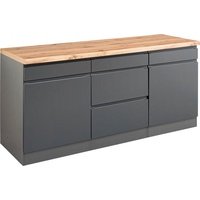 Kochstation Unterschrank »KS-Bruneck«, >>Bruneck<< grau
