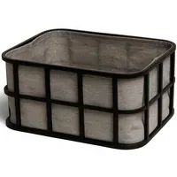 Möve Aufbewahrungskorb Bamboo grau/schwarz 32 x 32 x 20
