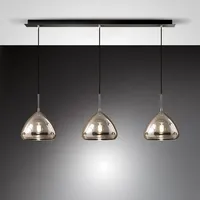 Fabas Luce Pendelleuchte, Glow E27 2000x250mm verchromt (E27, 2000