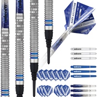 Unicorn Information System Unicorn World Champion Natural Dartpfeile, blau/Silber,