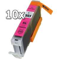Ampertec 10 Ampertec Tinten ersetzt Canon CLI-551XLM magenta