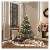 VidaXL LED-Lichterkette mit 400 LEDs Kaltweiß 7,4 m PVC