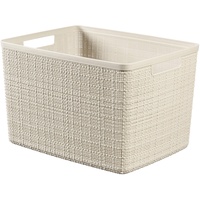 Curver Jute 100% Kunststoff Recycelt Rechteckig, Weiß Rot, L: