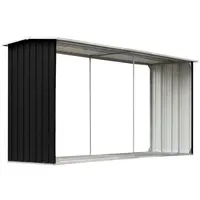 VidaXL Brennholzlager Verzinkter Stahl 330 x 92 x 153