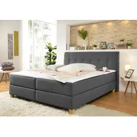 Home Affaire Boxspringbett HOME AFFAIRE "Calloway", grau (anthrazit), B:168cm