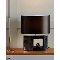 Beliani Tischlampe grau 48 cm Trommelform DUERO
