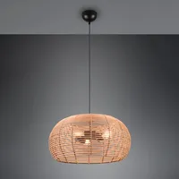Trio Pendelleuchte Inga Rattan & Geflecht 50 cm