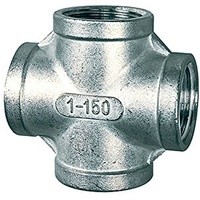Riegler Kreuzverteiler, 4 x innen, Rp 3/4, Edelstahl 1.4408