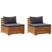 VidaXL 2-Sitzer-Gartensofa mit Kissen Massivholz Akazie