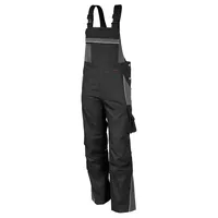 Qualitex HIGH QUALITY WORKWEAR Latzhose PRO schwarz/grau, Größe: 27