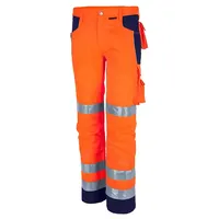 Qualitex HIGH QUALITY WORKWEAR Bundhose PRO WS warnorange/marine, Größe: