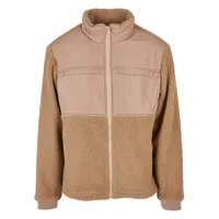 URBAN CLASSICS Patched Sherpa Jacke Unionbeige L