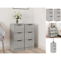 VidaXL Sideboards 2 Stk. Betongrau 30x30x70 cm Holzwerkstoff