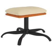VidaXL Fußhocker Creme 60x60x36 cm Stoff und Kunstleder