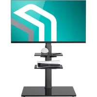 ONKRON TS5550-B TV-Ständer 32-65 Zoll 40 kg Schwarz Glas/Stahl
