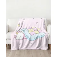 MTOnlinehandel Einhorn Decke 150x200 cm ☆ Geschenke für Mädchen,