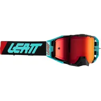 Leatt Velocity 6.5 Fuel Iriz, Crossbrille - Türkis/Schwarz/Rot Rot-Verspiegelt