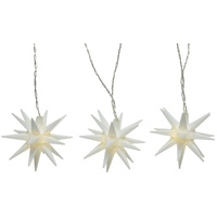 MARELIDA LED Lichterkette 3D Sterne - 8 warmweiße LED